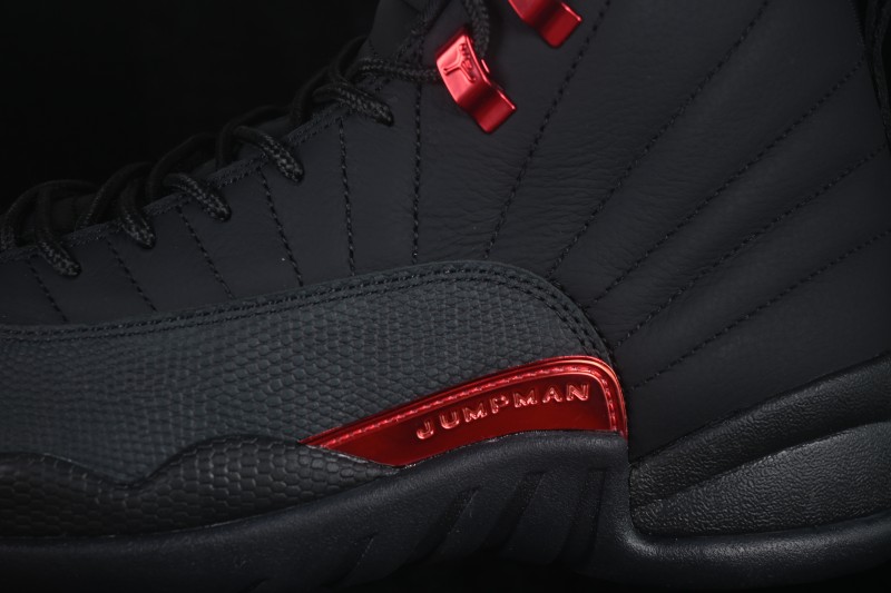 Nike Air Jordan 12 Retro OG Bloodline Men's Basketball Shoes with Premium Leather and Vibrant Red Accents - CT8013-003
