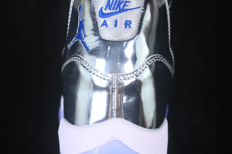 Nike Air Jordan 11 Retro Basketball Shoes with Metallic Silver Accents - CT8012-730