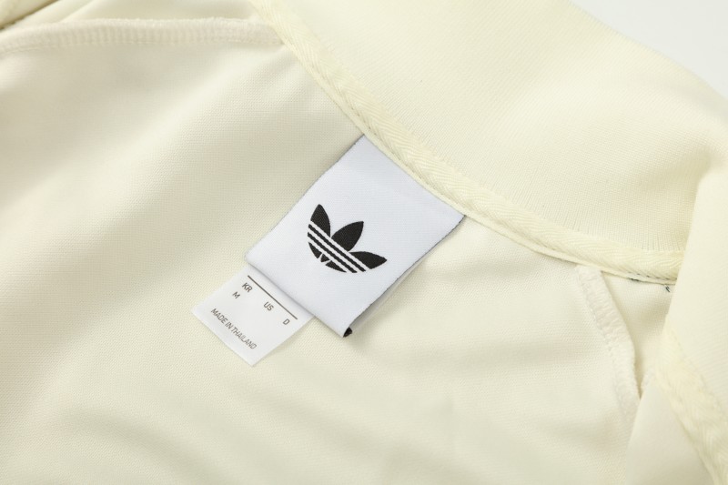 26/27 Real Madrid CF White Full Zipper Jacket Tracksuit + Green Long Pants