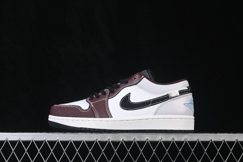 Air Jordan 1 Low OG Wine Red White Grey Low-Top Retro Cultural Basketball Shoes - IZ5846-101