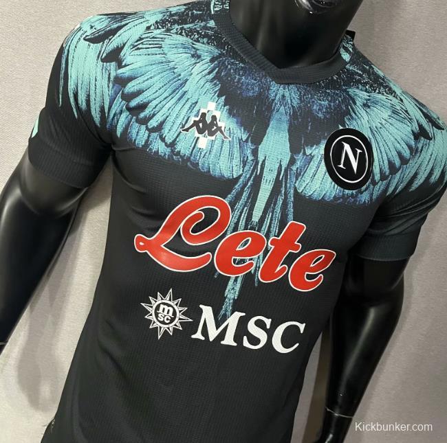 Player Version 20/21 Kappa X Marcelo Burlon Napoli Black Jersey