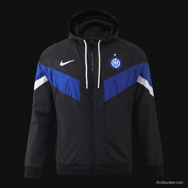 23/24 Inter Milan Black Windbreaker