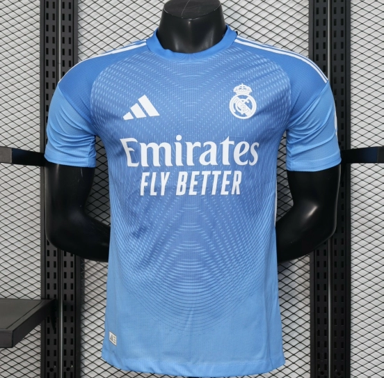 Player Version 25/26 Real Madrid Blue Goalkeeper Jersey