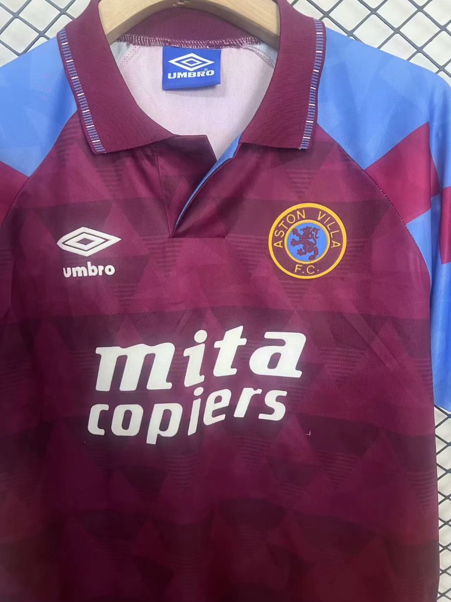 Retro 90/92 Aston Villa Home Jersey