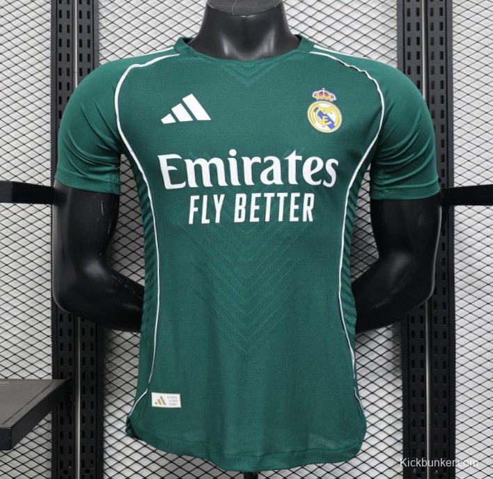 Player Version 25/26 Real Madrid Green with White Trim Jersey