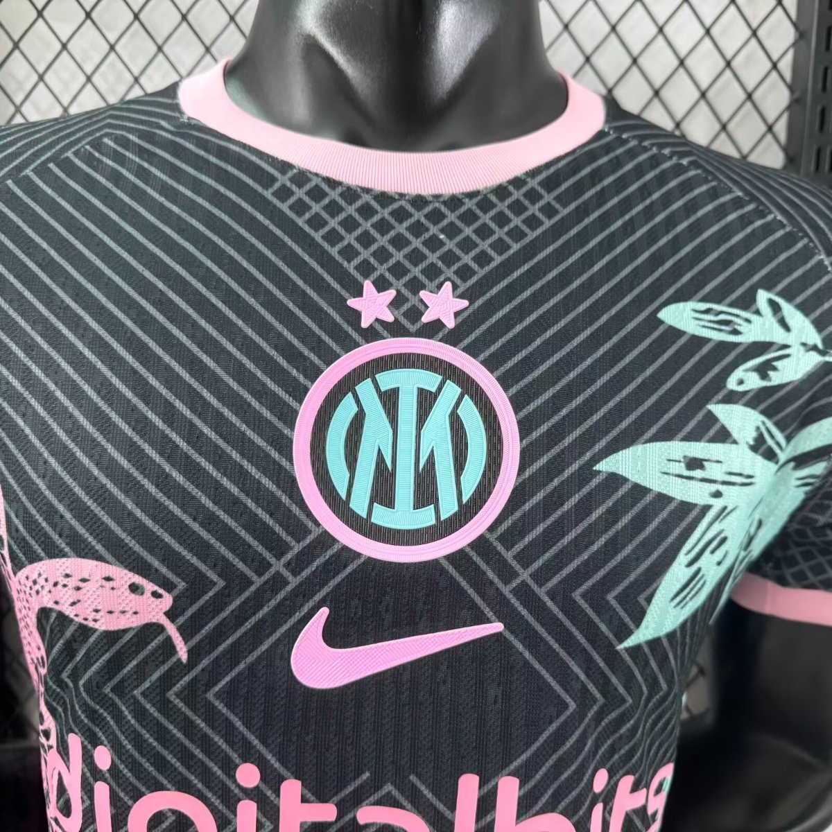 Player Version 25/26 Inter Milan Black with Snake and Floral Pattern Jersey