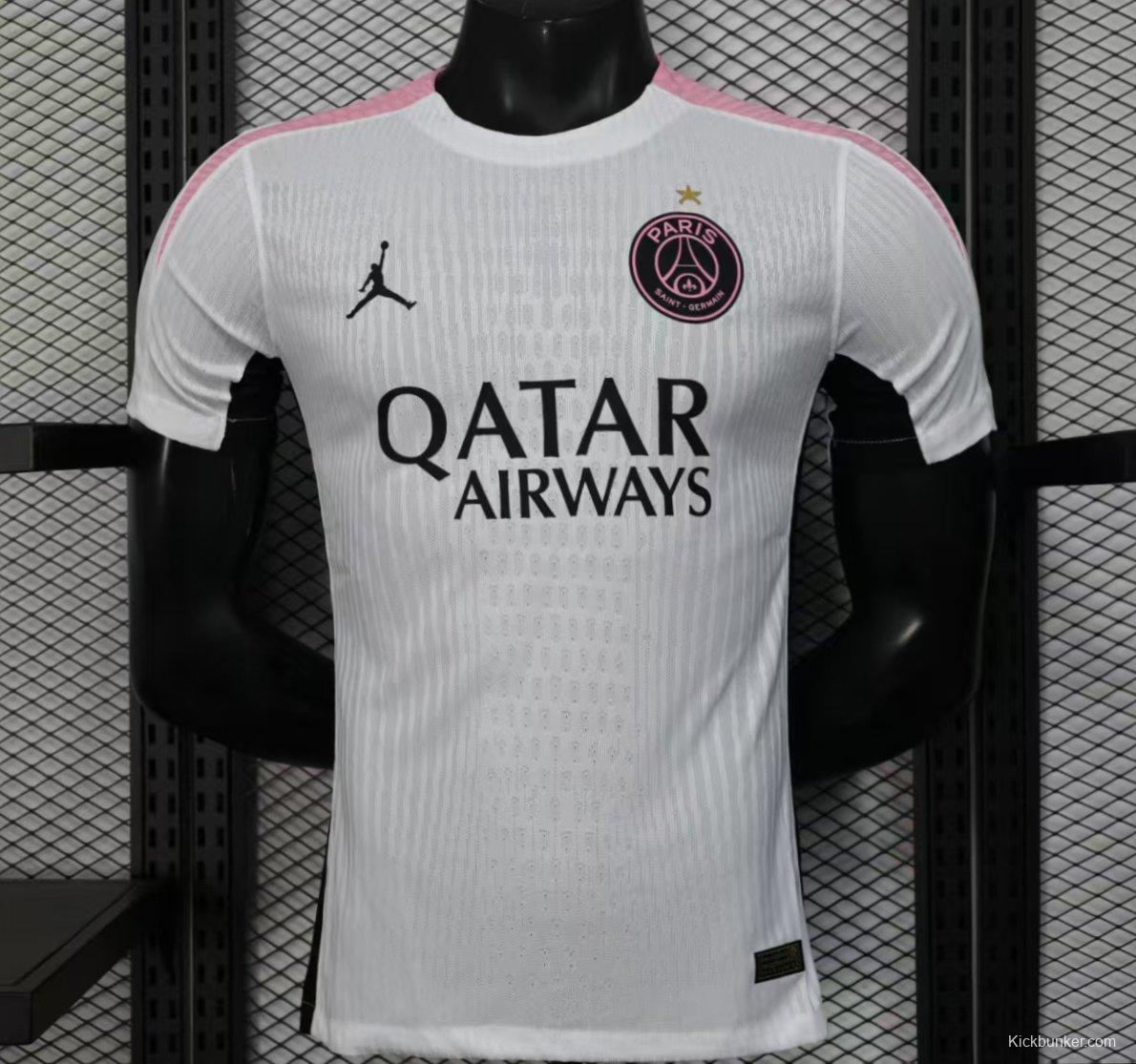 Player Version 25/26 Paris Saint-Germain White with Pink Trim Jersey