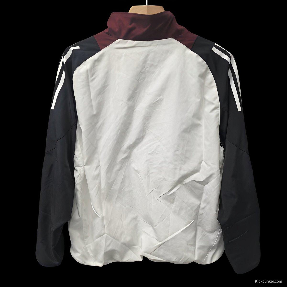 25/26 Manchester United White Heavy Trench Coat