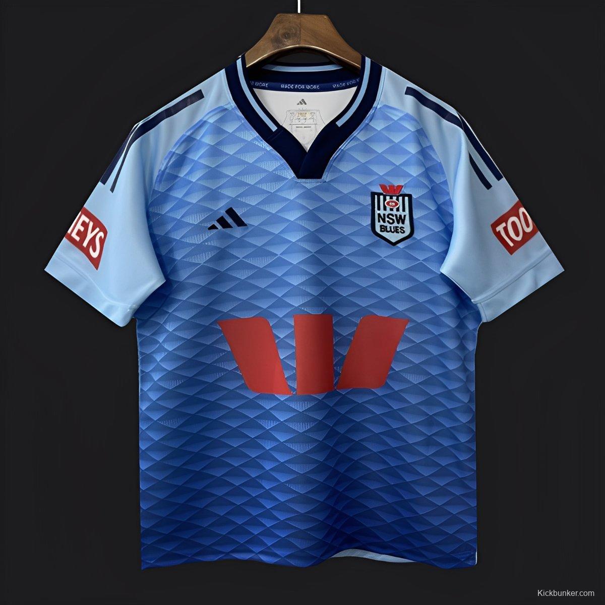 2026 NSW Blues Sky Blue to Navy Blue Gradient with Diamond Pattern Jersey