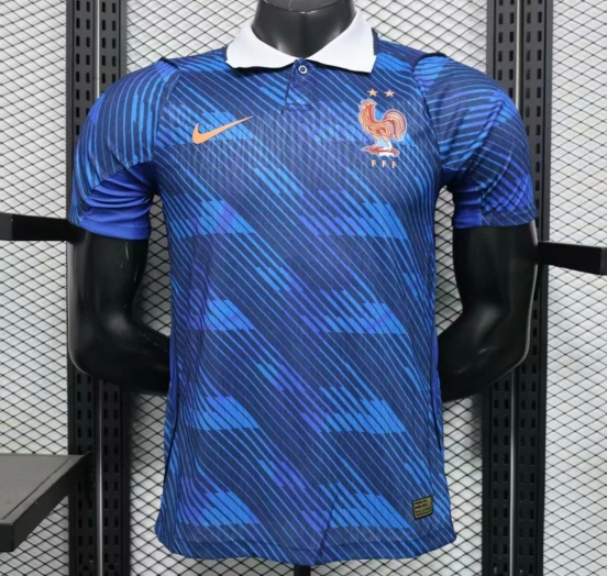 Player Version 2025 France Home Navy Blue Jersey