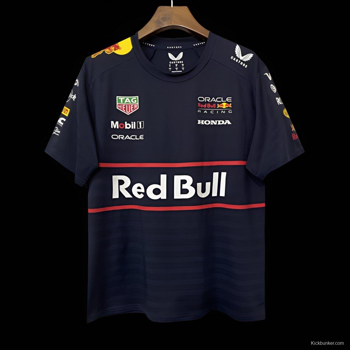 2026 F1 Oracle Red Bull Racing Navy with Red Stripes T-Shirt
