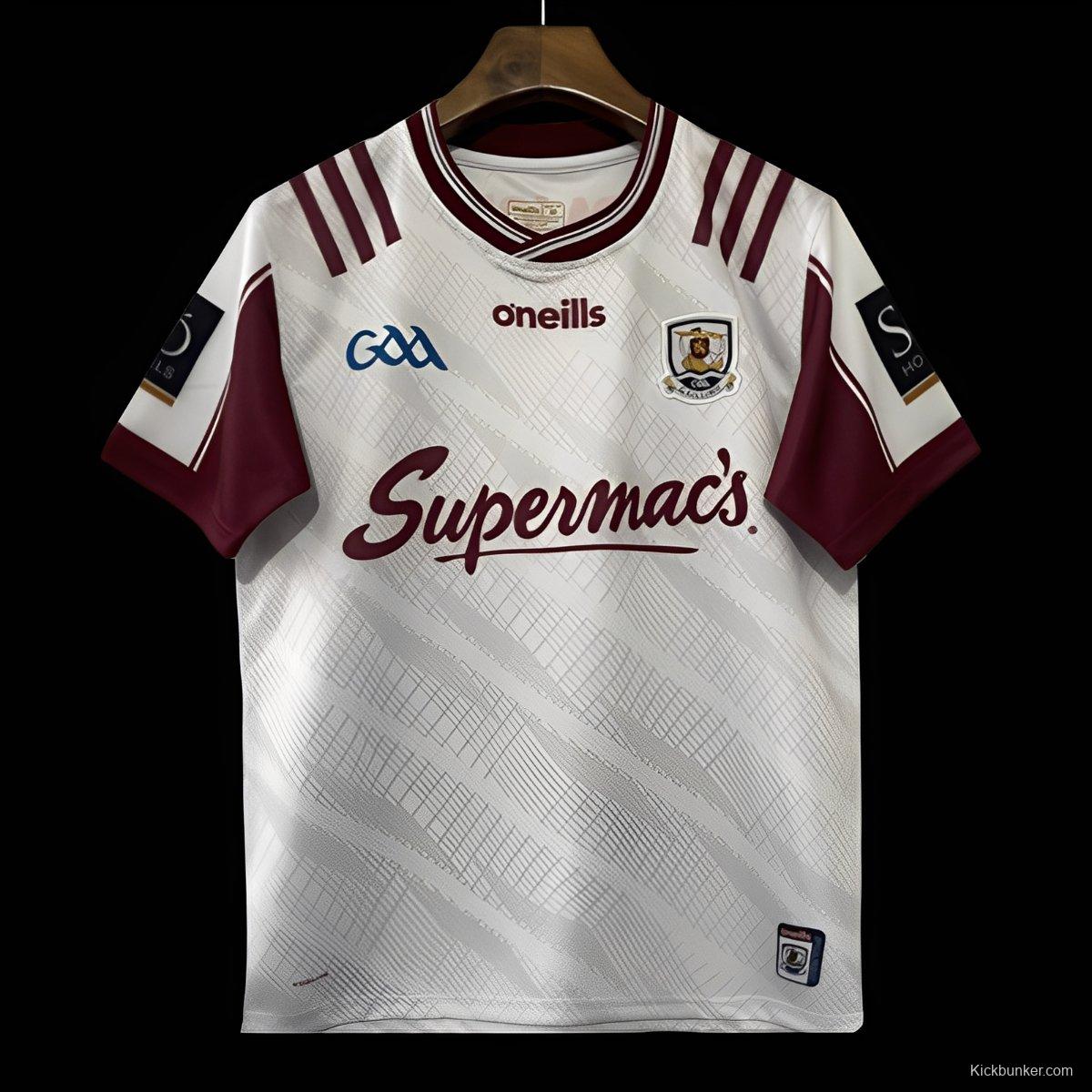 25/26 Galway GAA White with Maroon Trim Away Jersey