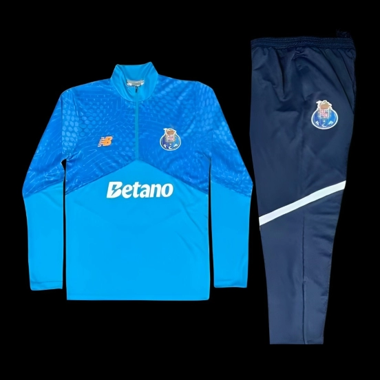 25/26 Porto Sky Blue / Light Blue Half Zipper Tracksuit+Long Pants