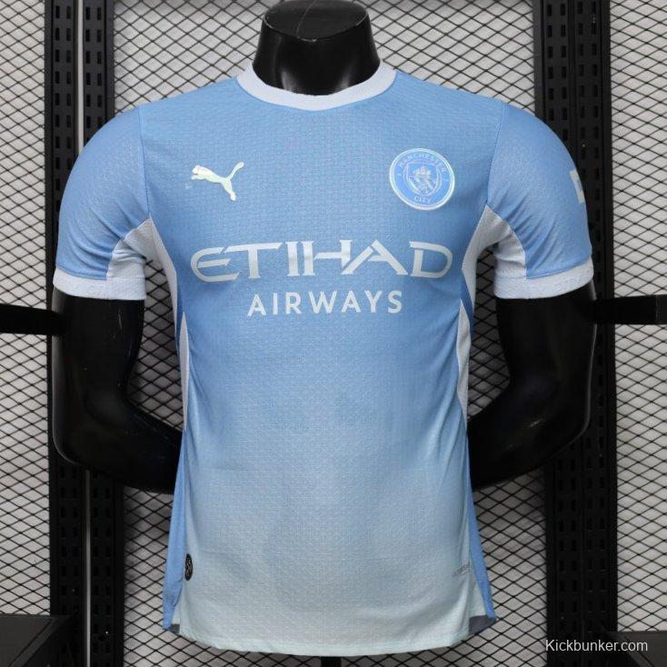 Player Version 26/27 Manchester City Sky Blue with White Side Panel Home Jersey