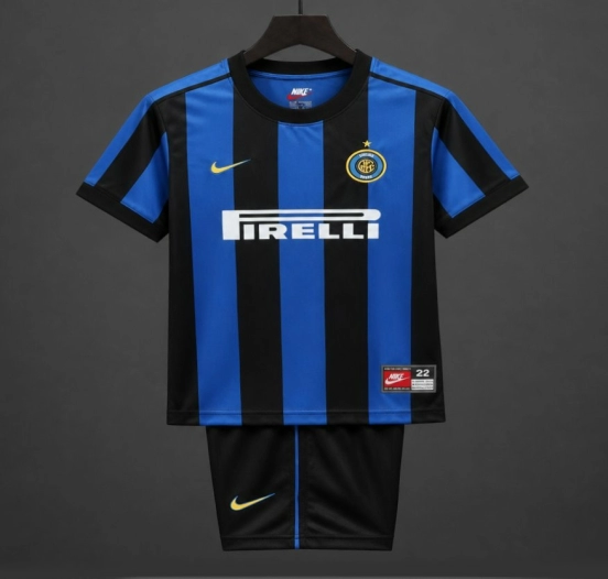 Retro Kids 99/00 Inter Milan Blue-Black Home Jersey