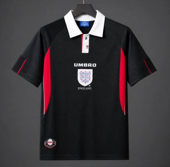 Retro 1997/99 England Black & Red Away Jersey
