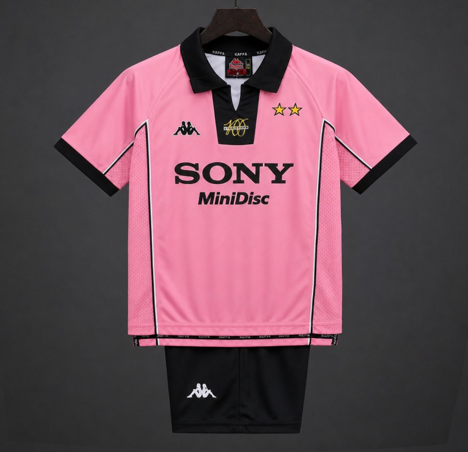 Retro Kids 97/98 Juventus Pink Away Jersey