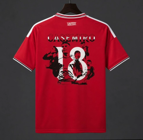 26/27 Manchester United Home Jersey with Casemiro Special Edition Print Red