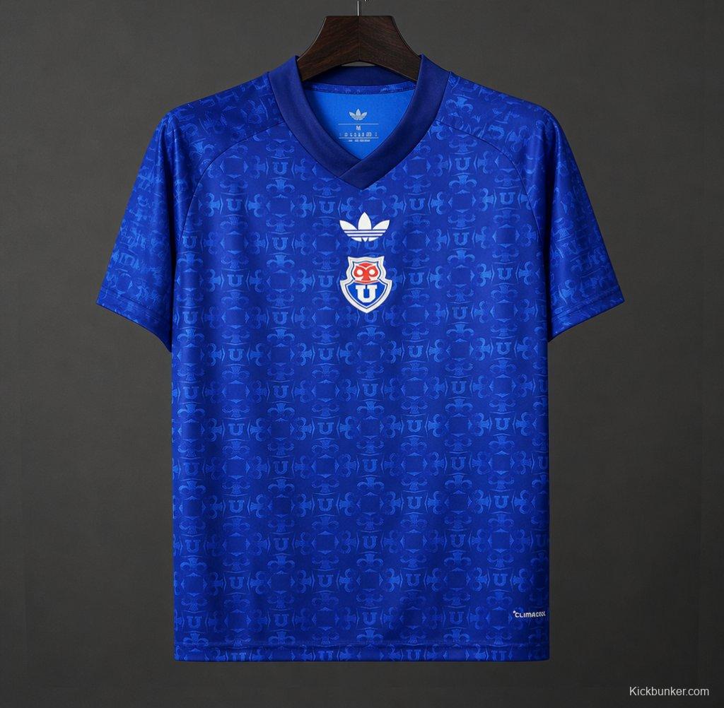 26/27 Club Universidad de Chile Blue with Monogram Pattern Home Jersey