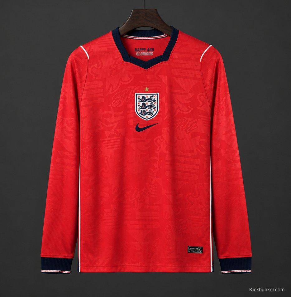 2026 Mens England World Cup Away Long Sleeve Jersey