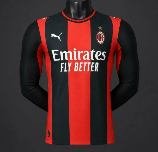 Player Version 26/27 AC Milan Home Long Sleeve Jersey