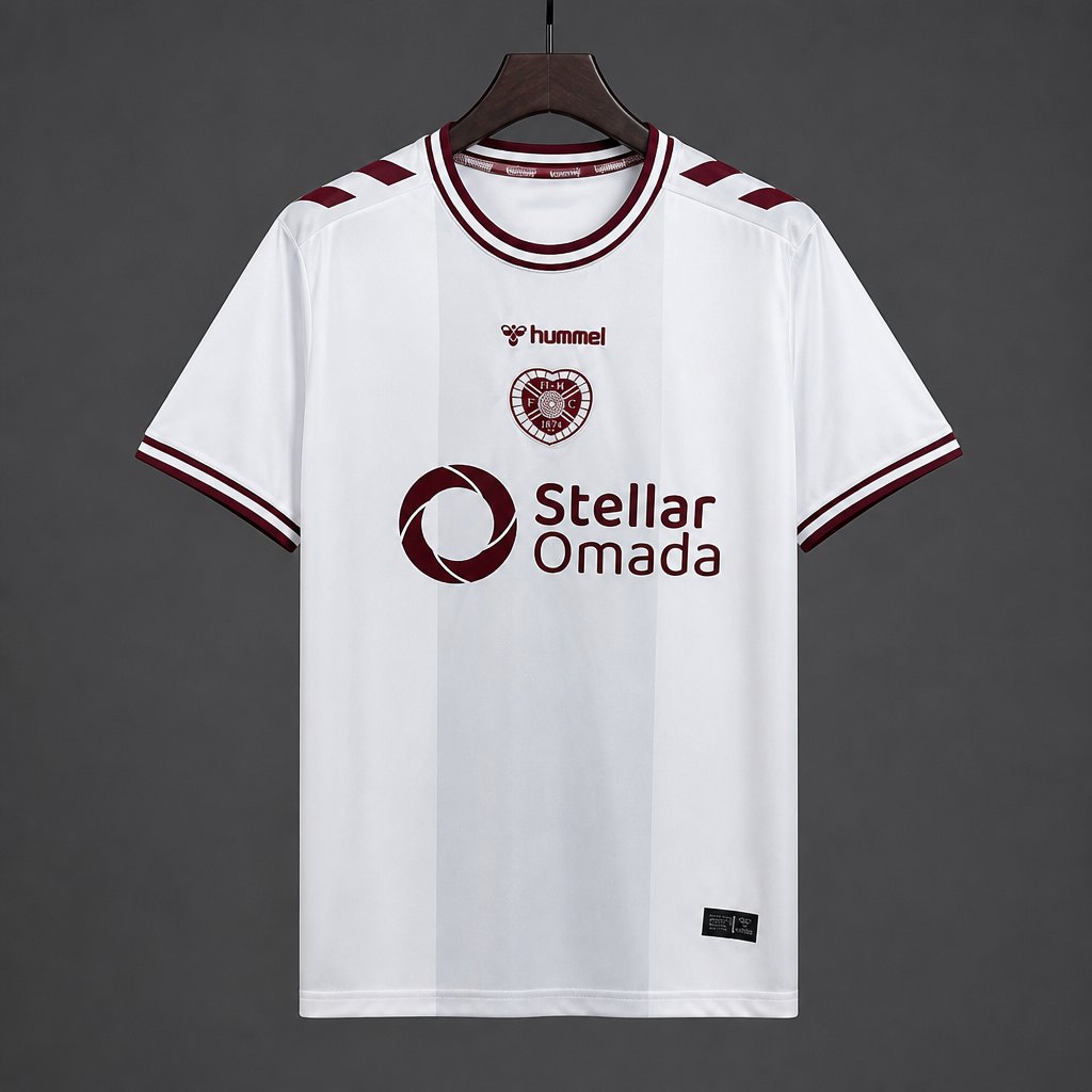 26/27 Heart of Midlothian White Away Jersey