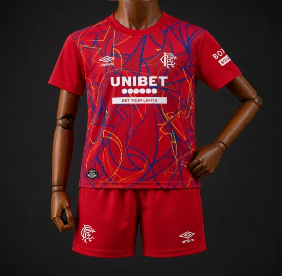 26/27 Kids Glasgow Rangers Red Goalkeeper Jersey