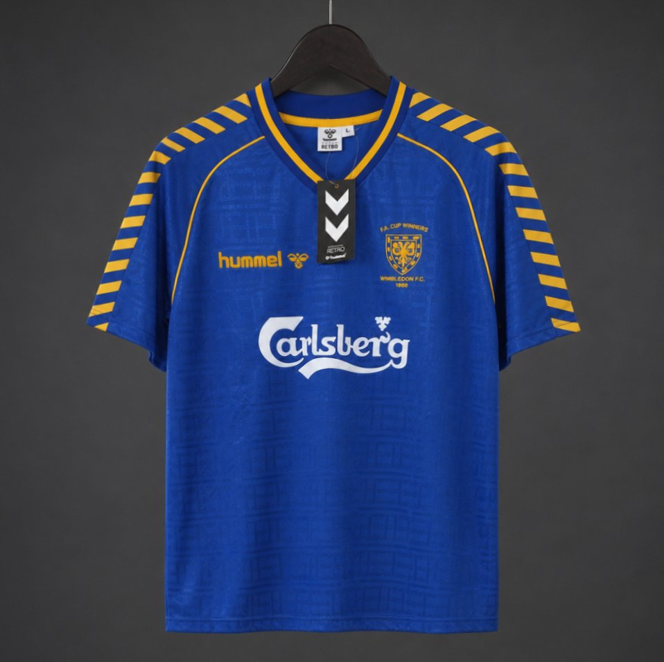 Retro 88/89 Wimbledon 'FA Cup Winners' Home Jersey