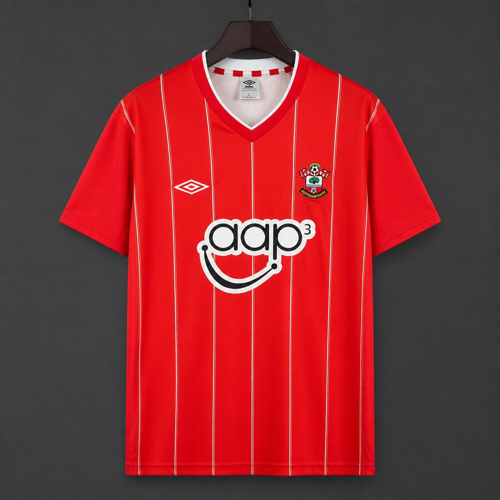 Retro 11/12 Southampton FC Red with White Pinstripe Home Jersey