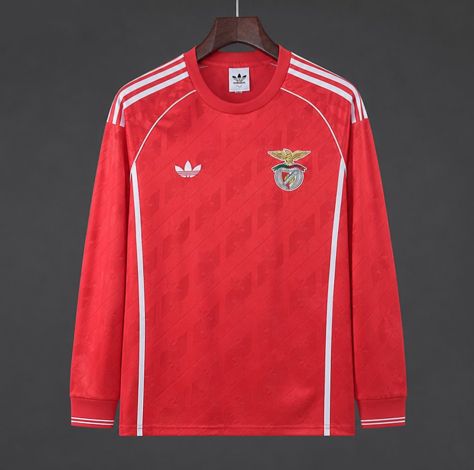 26/27 Benfica Home Vintage Long Sleeve Sweatshirt