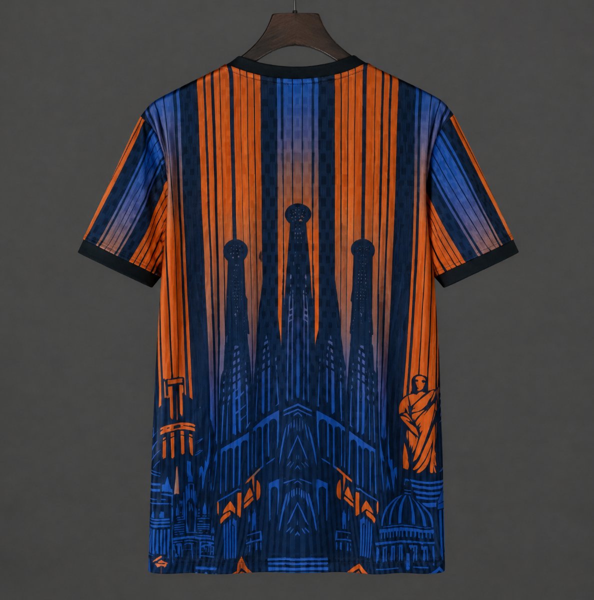 26/27 Barcelona Special Edition Orange Dark Navy Sagrada Família City Skyline Graphic Jersey