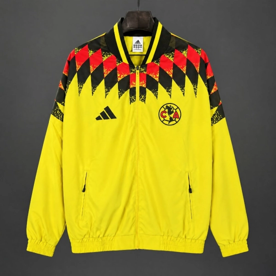 26/27 Club America Yellow Full Zipper Windbreaker
